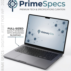 Primespecs Visionary 16 Elite laptop with 16-inch professional display.