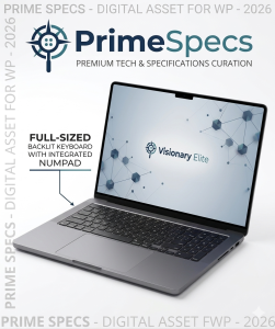 Primespecs Visionary 16 Elite laptop with 16-inch professional display.