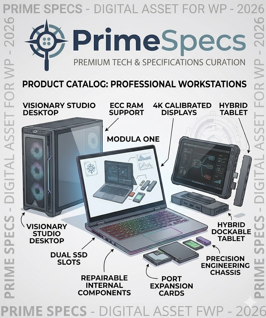 The PrimeSpecs Visionary Studio Desktop
