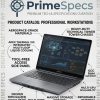 PrimeSpecs Visionary Studio Desktop heavy-duty workstation tower with liquid cooling and removable side panel.