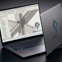 PrimeSpecs Core Vista business laptop with a full-size keyboard and professional dark grey finish.