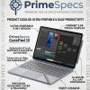 PrimeSpecs CorePad 12 ultra-portable 2-in-1 tablet with keyboard cover and stylus.